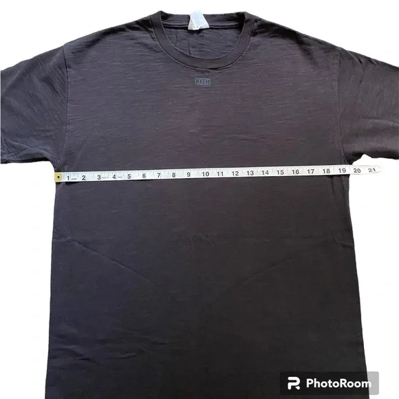Kith Distressed Heavy Weight Black Cotton Short Sleeve T-Shirt Small Unisex